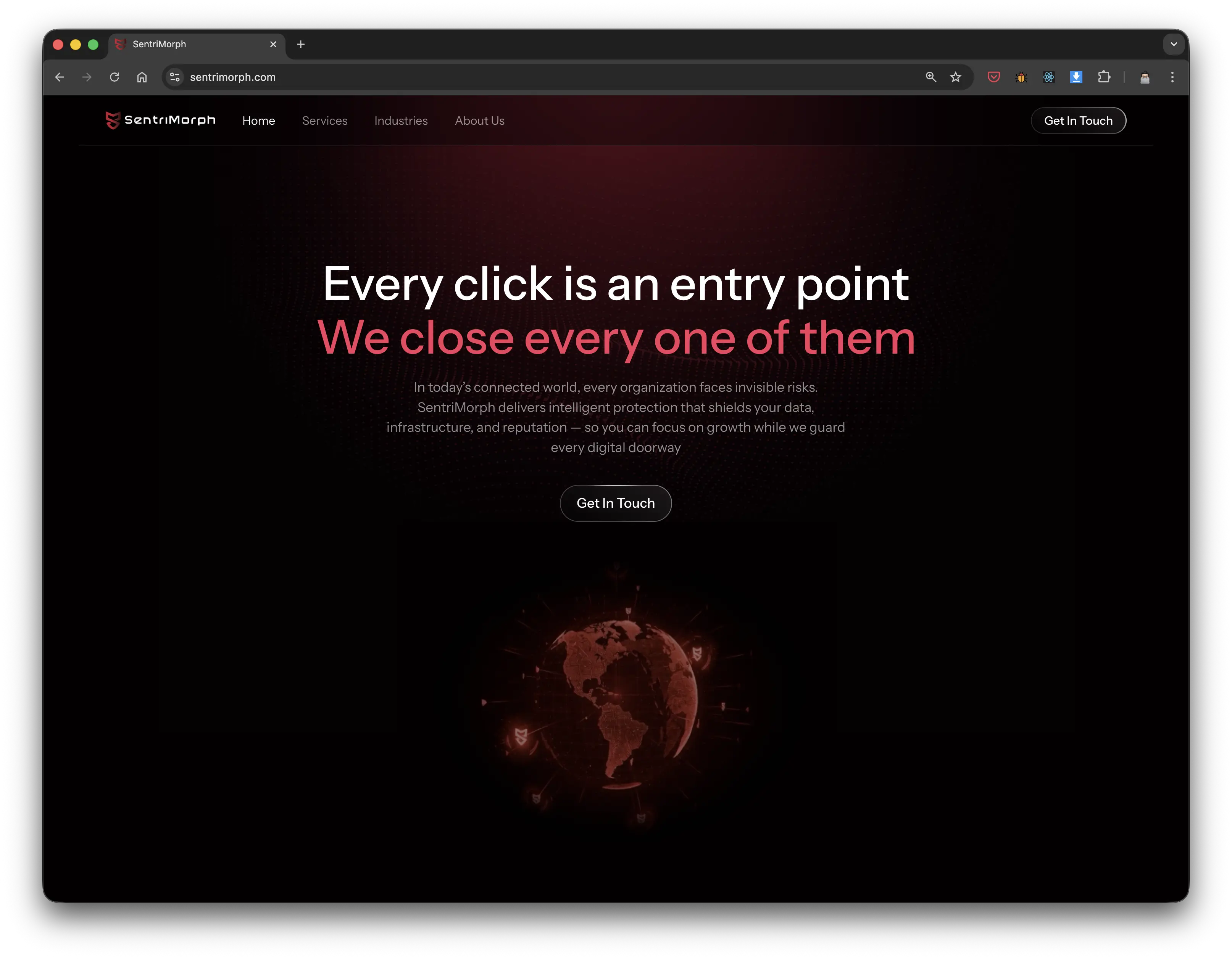SentriMorph Homepage Hero